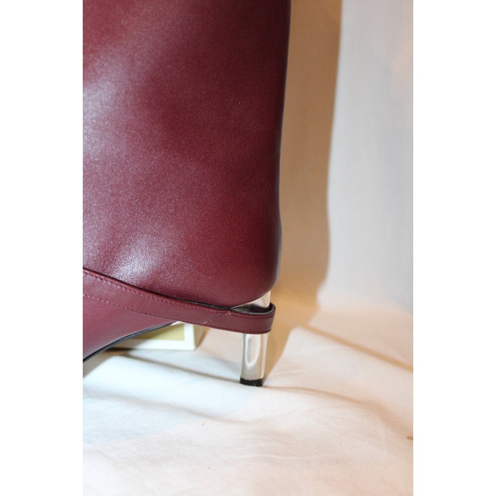 Michael Kors Women's Kasia Leather Buckle Booties Oxblood Red NIB $255 SZ 6 - Picture 5 of 8